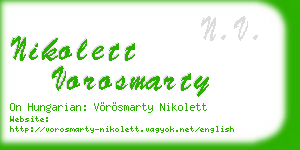nikolett vorosmarty business card