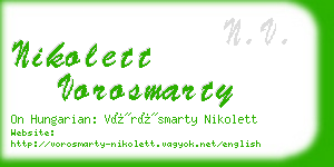 nikolett vorosmarty business card